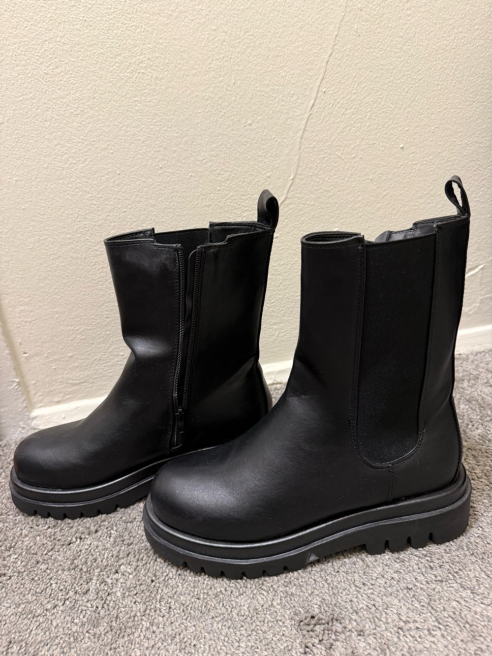 platform black boots